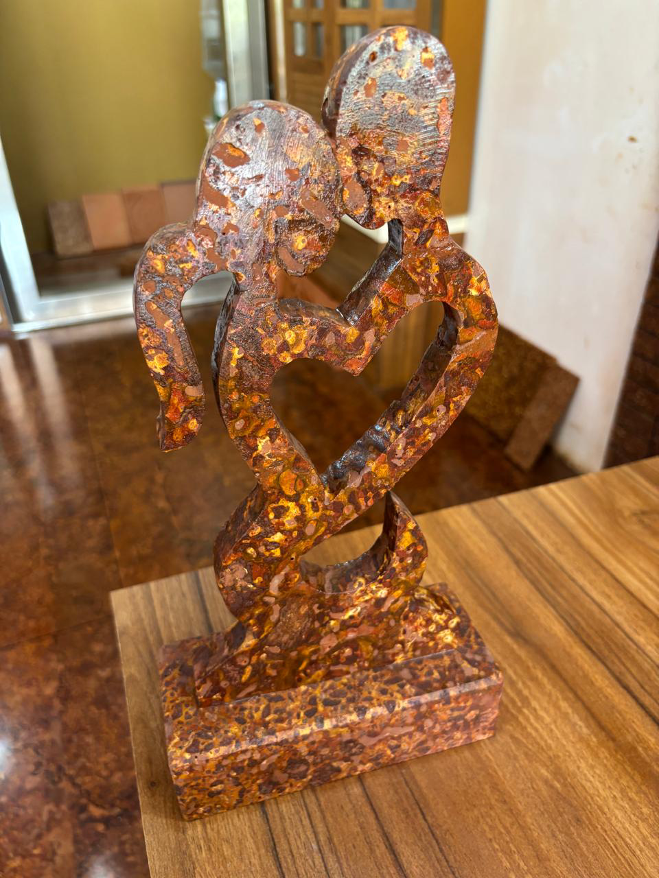 Close-up of a decorative laterite block pattern