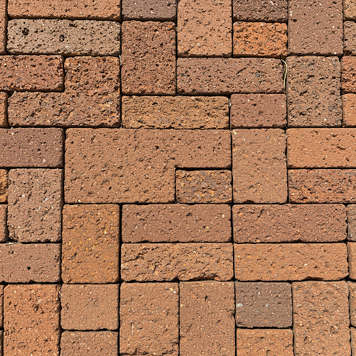 Garden pathway made with laterite stone pavement blocks