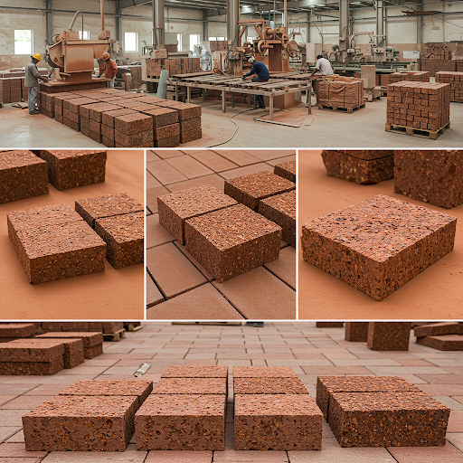 Laterite pavers used for outdoor flooring
